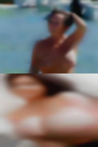 Grey haired nude woman.